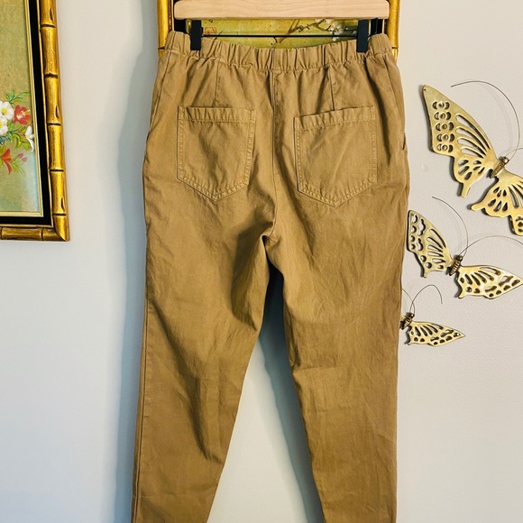 Zara Khaki High Waisted Patchwork Khaki Pants - Picture 7 of 9